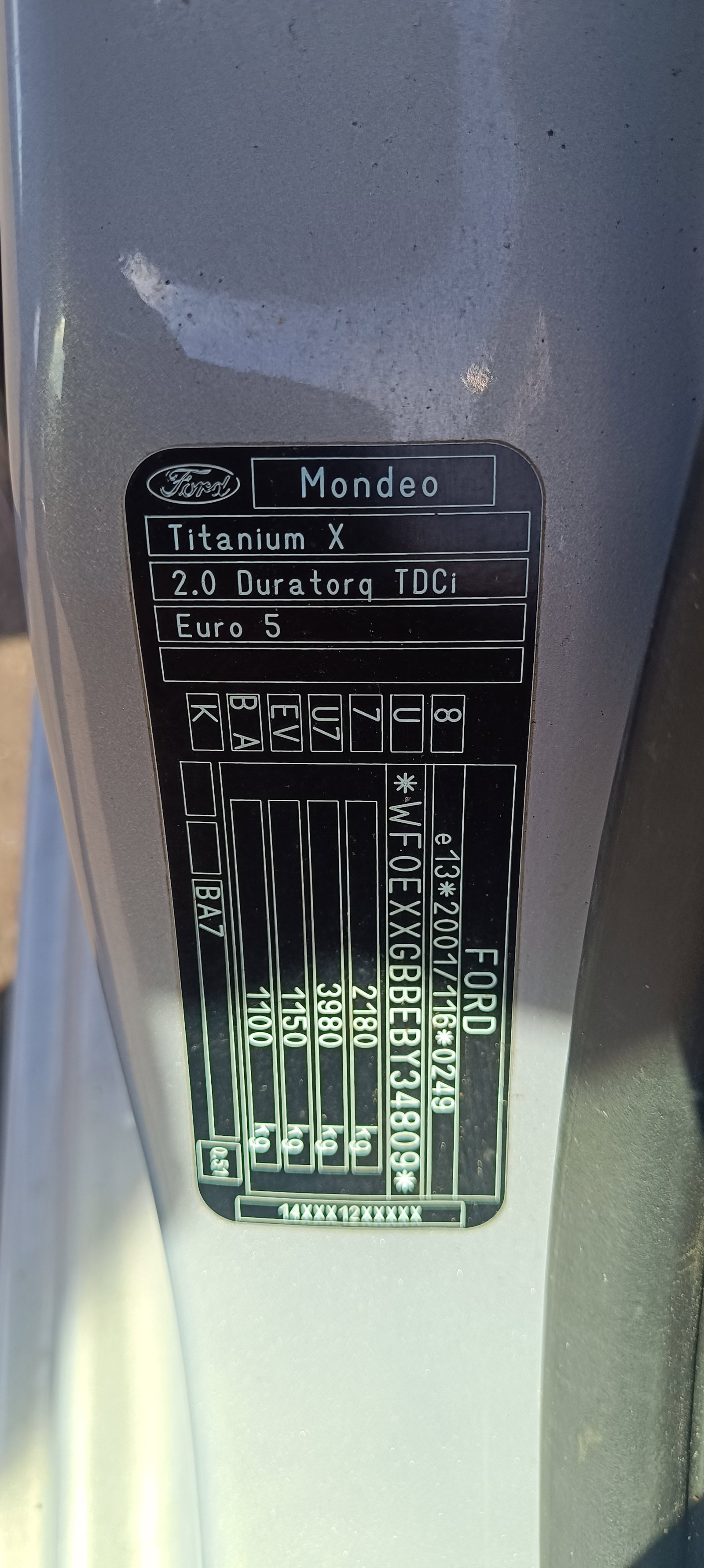 Ford Mondeo 4 Sedan Facelift [Fabr 2007-2015]